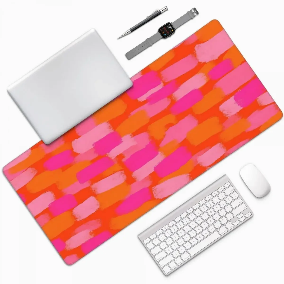 Pc Gaming Orange - Abstract, Pink And Orange, Paint Brush
