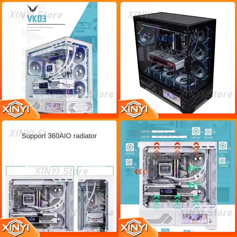Pc Gaming Water Cooling - for Valkyrie VK03 White Aluminum Gaming