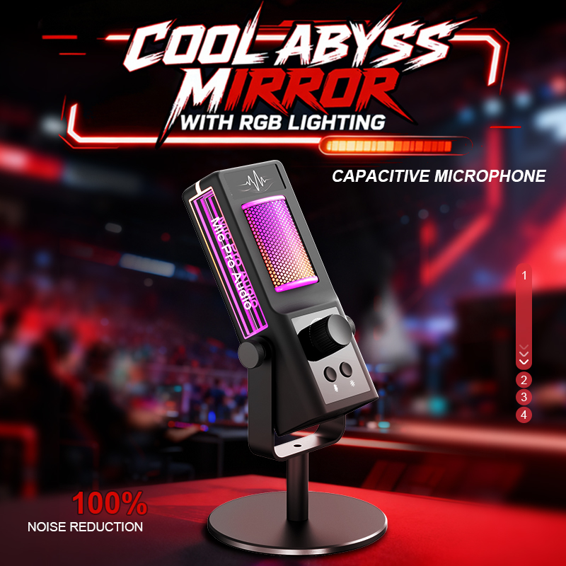 Pc Gaming Online - Rgb condenser microphone podcast for pc