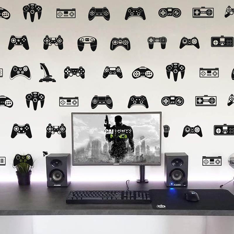 Pc Gaming Quotes - 39Pcs Video Game Constroller Joysticker Wall