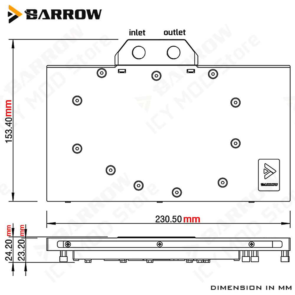 Barrow VGA Water Block for Gig - Pc Gaming Water Cooling 评论和价格