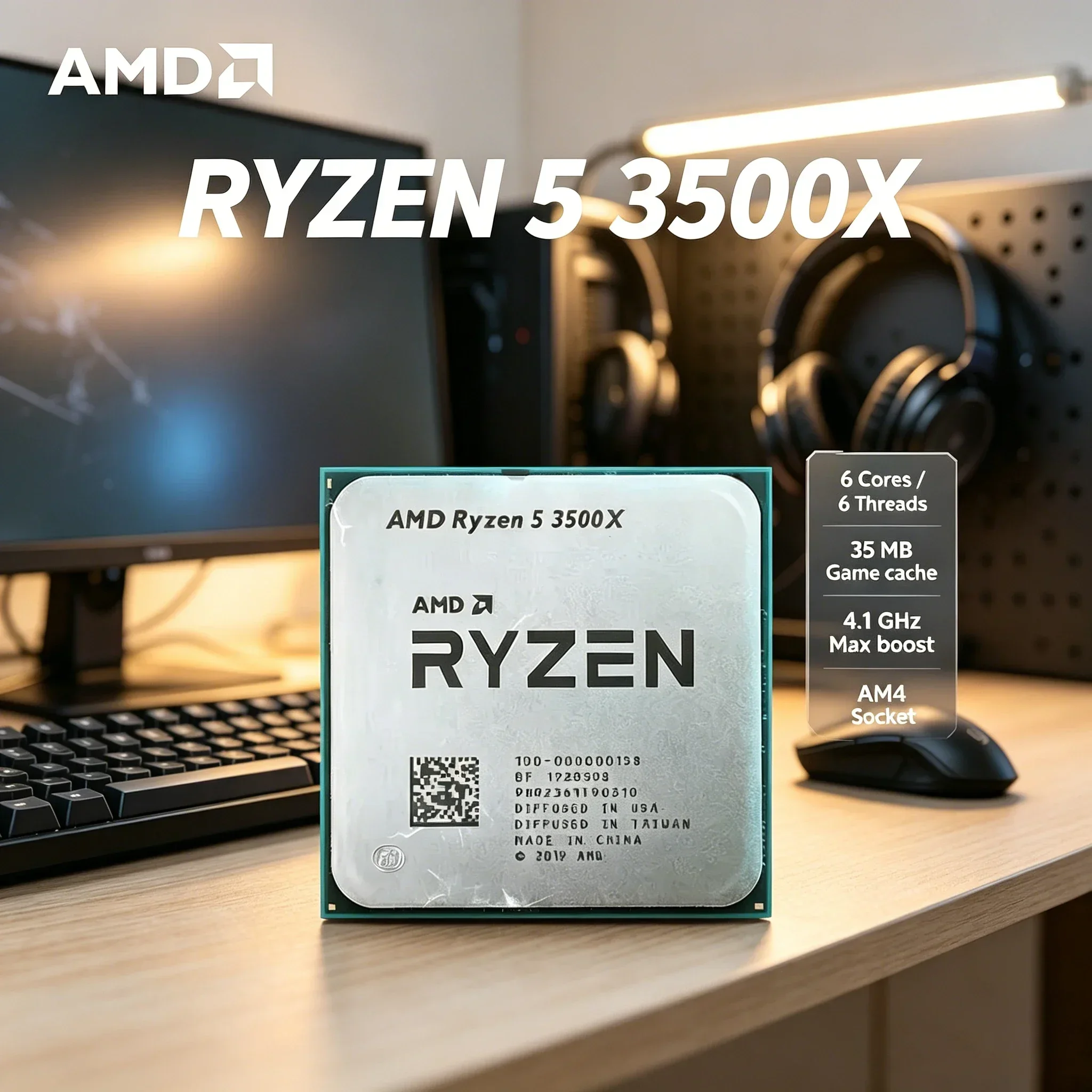 AMD Ryzen 5 3500X Desktop Gami - Pc Gaming Cafe 评论和价格