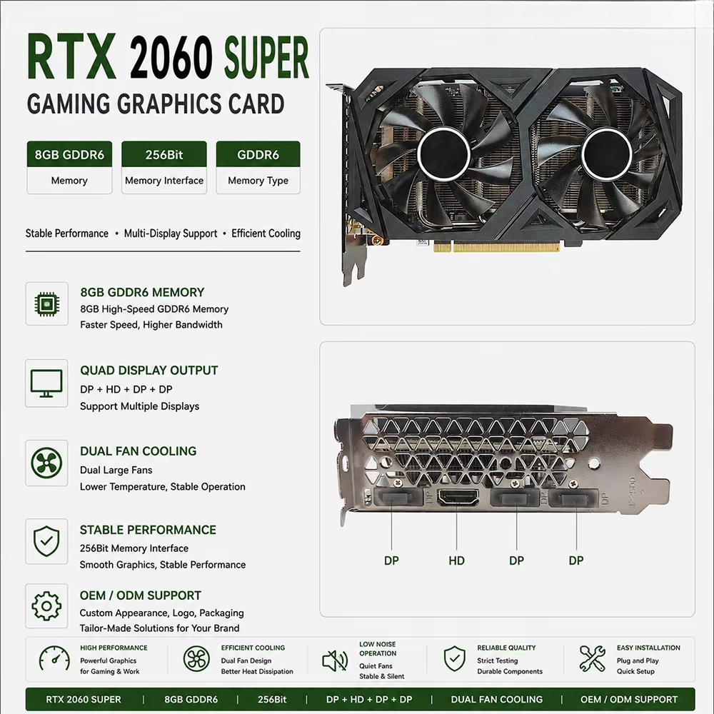 Graphics Card RTX 2060 Super 8 - Pc Gaming Cost 评论和价格