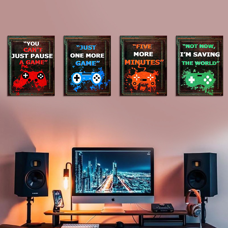 4PCS Kids Gaming Room Game Wal - Pc Gaming Quotes 评论和价格