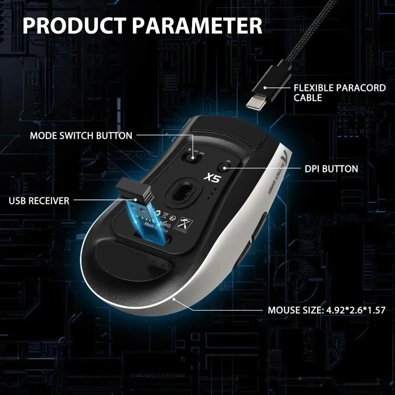 ATTACK SHARK X5 Wireless Gamin - Pc Gaming X3D 评论和价格