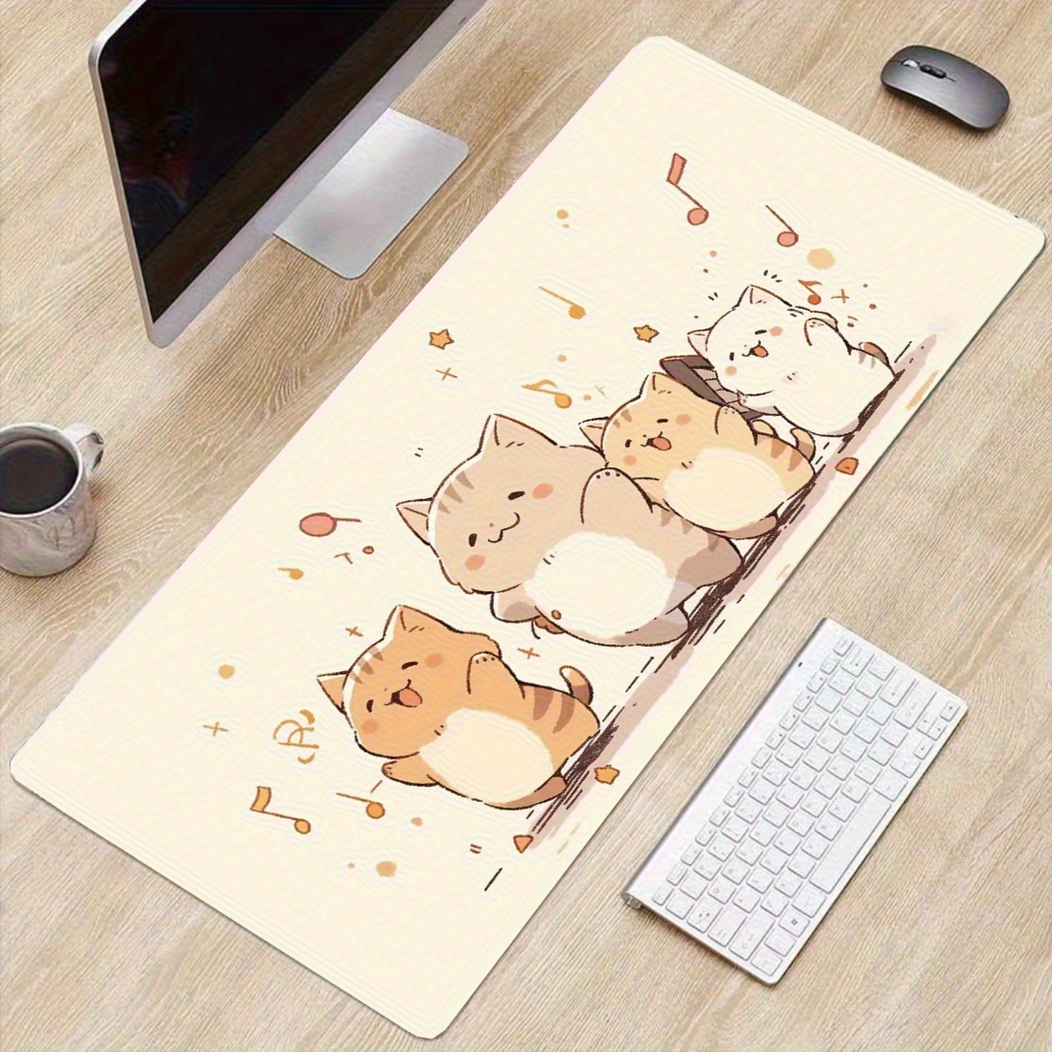 Large Orange Cat Mouse Pad, Mu - Pc Gaming Orange 评论和价格