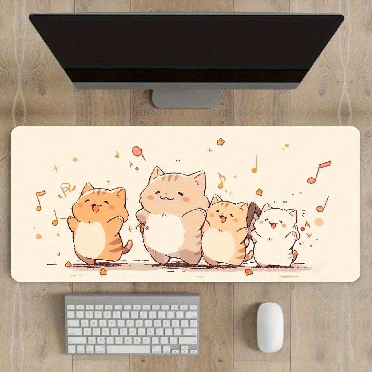 Large Orange Cat Mouse Pad, Mu - Pc Gaming Orange 评论和价格