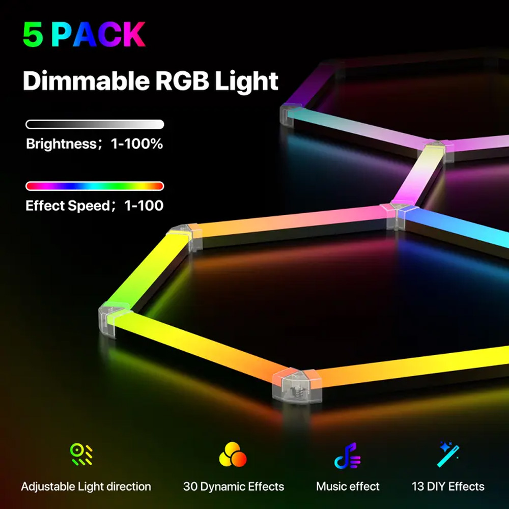 Smart Honeycomb Hexagonal RGB  - Pc Gaming Youtube 评论和价格