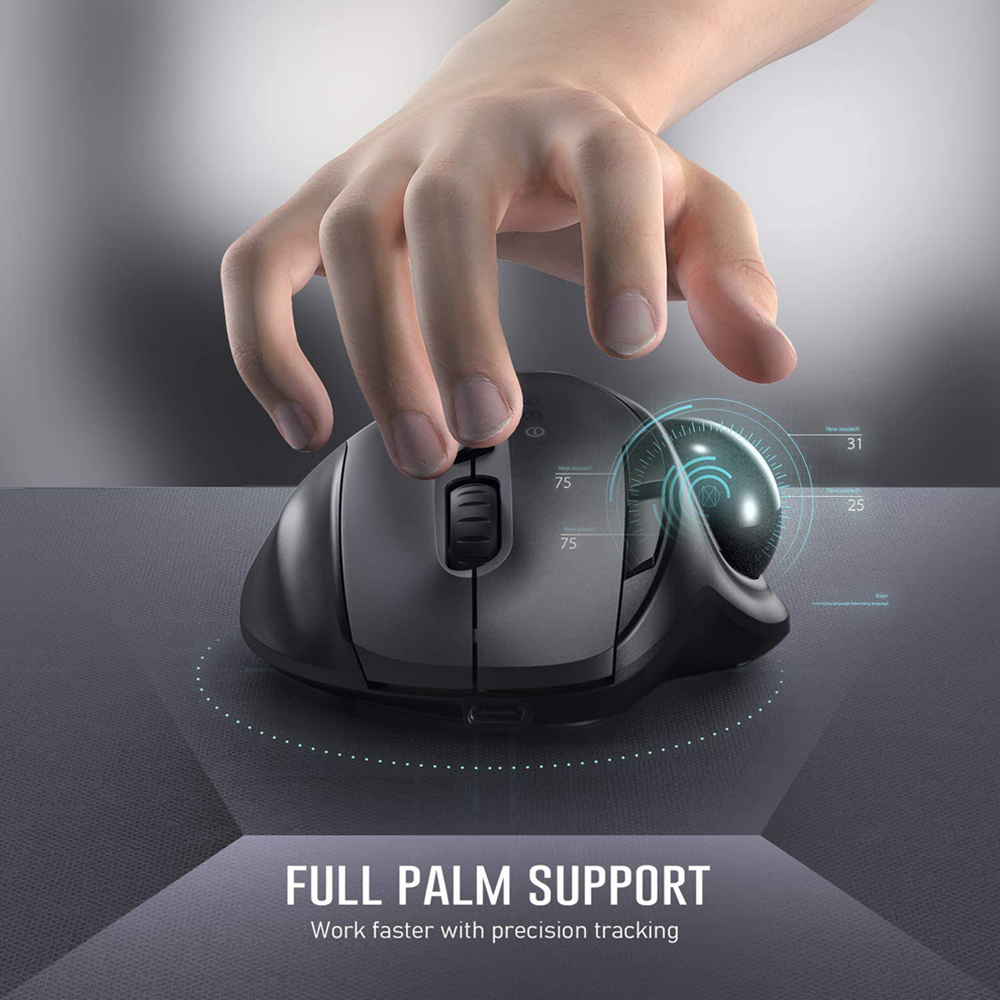 Jomaa Trackball Mouse Bluetoot - Pc Gaming X3D 评论和价格