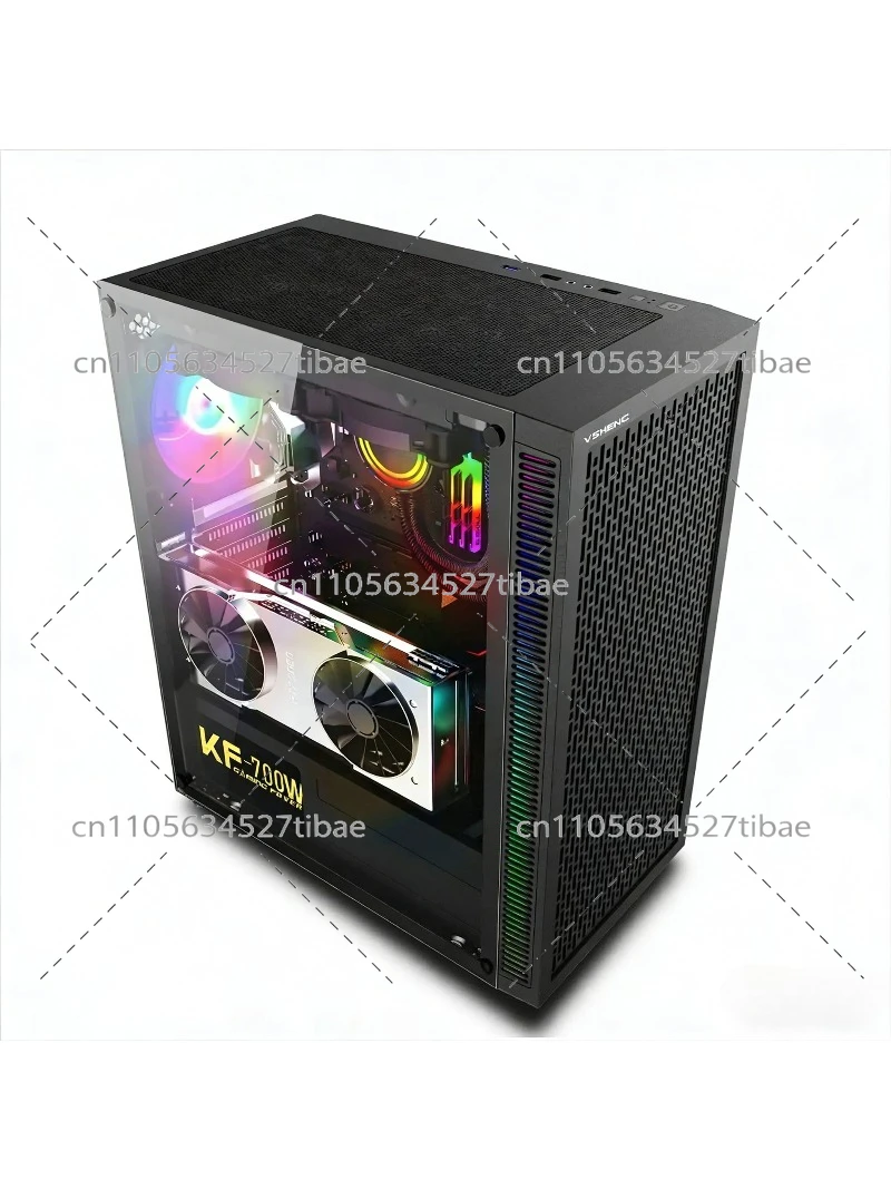 Black E-ATX Computer Case with - Pc Gaming Cpu 评论和价格